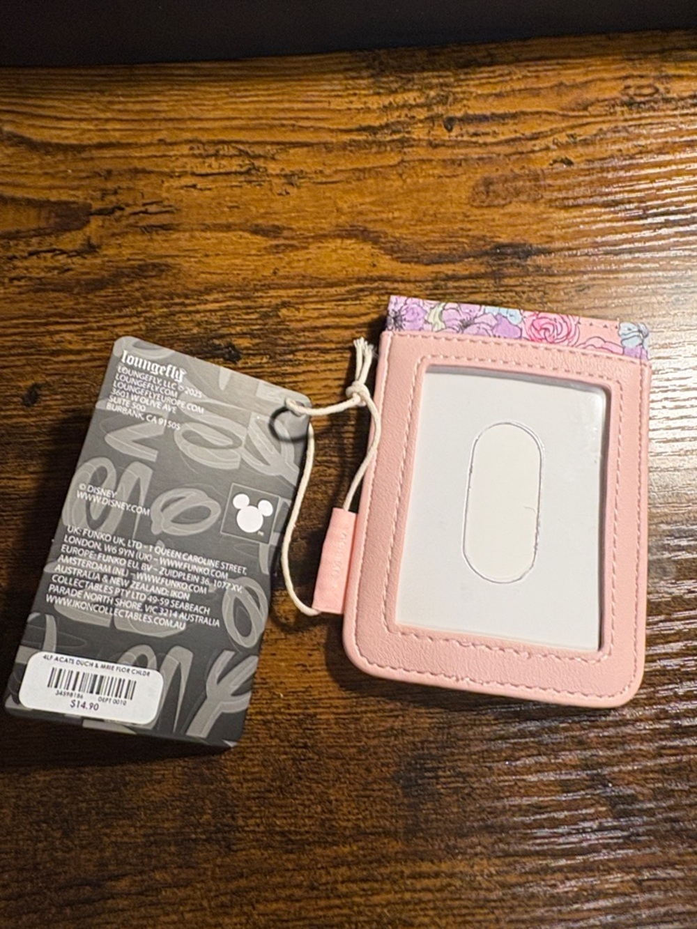 Loungefly Pink and Cream Aristocats Floral Cardholder GIVVY - Picture 2 of 2